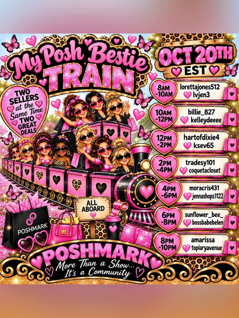 💕 Bestie Train Live with Dawn & Belen 10/20 6-8pm ET 💕